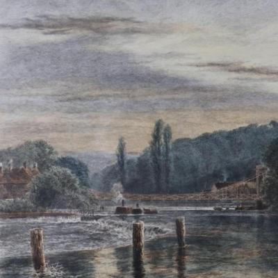 Framed "Great Marlow" Etched By A Brunet Delaines / Printed By Vicat Cole R.A.