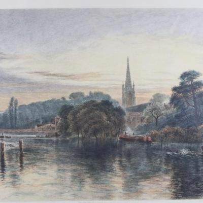 Framed "Great Marlow" Etched By A Brunet Delaines / Printed By Vicat Cole R.A.