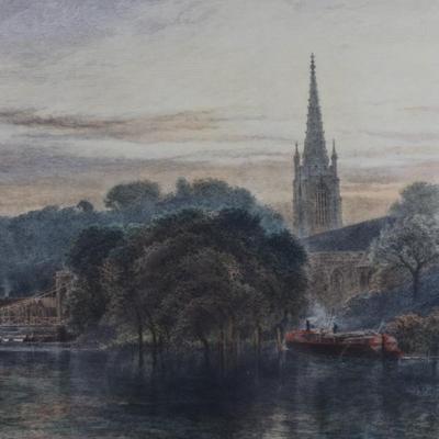 Framed "Great Marlow" Etched By A Brunet Delaines / Printed By Vicat Cole R.A.