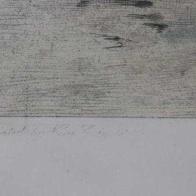 Framed "Great Marlow" Etched By A Brunet Delaines / Printed By Vicat Cole R.A.