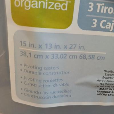 Real Organized 3 drawer medium cart