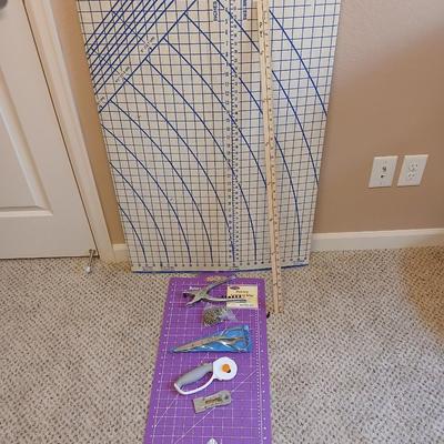 Crafting cutters and Rotary cutting mat -Fabric cutting board - Rotart cutter - scissors - Interchangeable hole punch and eyelet pliers plus