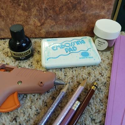 Crafting of all kinds - embossing - crocheting - scrapbooks -Flower arrangement incl. glue gun - clay and more