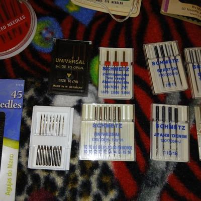 Throw blanket for your favorite seamstress with supplies for sewing - thread - needles -machine needles & more