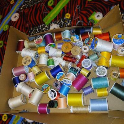 Throw blanket for your favorite seamstress with supplies for sewing - thread - needles -machine needles & more