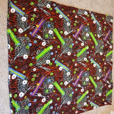 Throw blanket for your favorite seamstress with supplies for sewing - thread - needles -machine needles & more