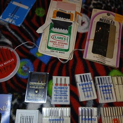 Throw blanket for your favorite seamstress with supplies for sewing - thread - needles -machine needles & more