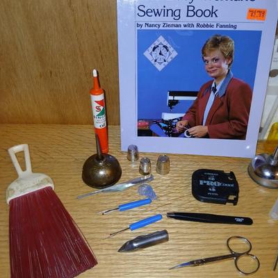 Sewing machine & sewing tools -Javis Shuttle - Singer items - needles - and more with the busy womans sewing book