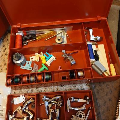 Nice working Bernina sewing machine - complete with -foot pedal- manual - needles - and case full of accessories