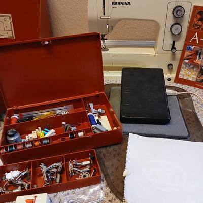 Nice working Bernina sewing machine - complete with -foot pedal- manual - needles - and case full of accessories