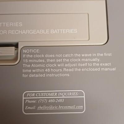 Panasonic cordless phone set and a Sky-Scan Atomic clock