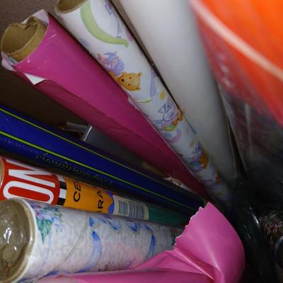 Almost everything needed for gift wrapping - for all events - with bags, wrapping paper storage, tissue paper, bows & more!