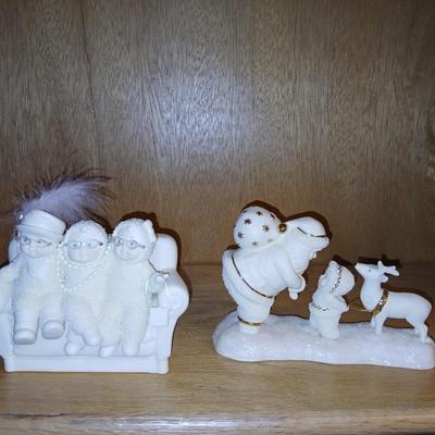 Department 56 "Girlfriends" & "Next year, little ones" figures - like snowbabies!