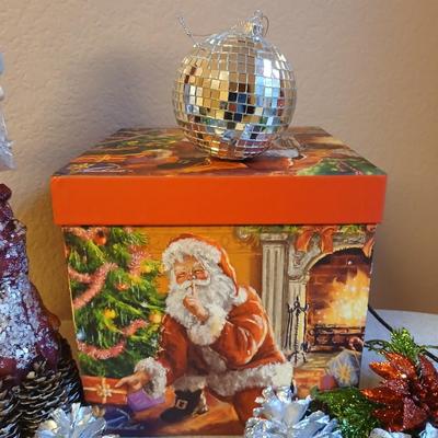Glitter & Glam Christmas Decorations - ornaments - kitchen towels - Santa - and more