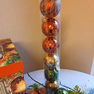 Glitter & Glam Christmas Decorations - ornaments - kitchen towels - Santa - and more