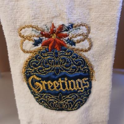 Glitter & Glam Christmas Decorations - ornaments - kitchen towels - Santa - and more