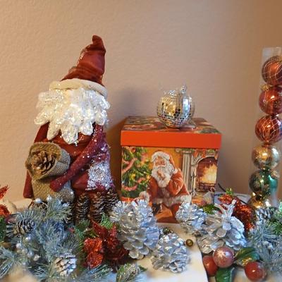 Glitter & Glam Christmas Decorations - ornaments - kitchen towels - Santa - and more