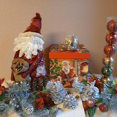 Glitter & Glam Christmas Decorations - ornaments - kitchen towels - Santa - and more