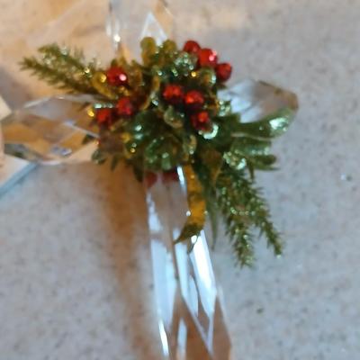 Christmas Angels - Precious moments - light up angel - stained glass angels and a Ganz Kissing Krystals cross ornament