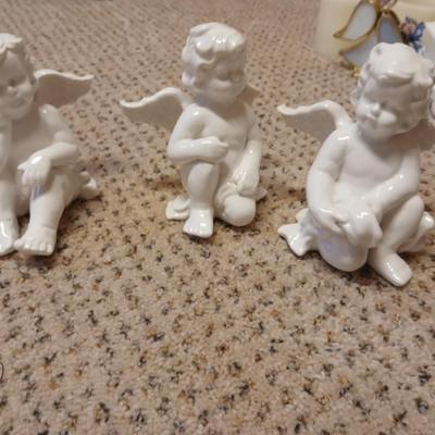 Christmas - Bradford editions Angel Joy ornaments - Ganz white iridescent angels - Remote candles - and more