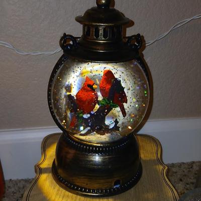 Christmas - Lantern snowman - pine mugs - pine cone towels - cardinal electric music snow globe and more