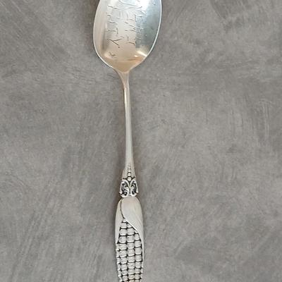 Sterling marked spoon .925 Kansas City with corn cob handle