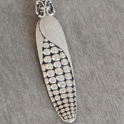Sterling marked spoon .925 Kansas City with corn cob handle
