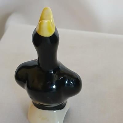 Large OGGI salt & Pepper shakers - Black bird pie funnel - and a Colonial Black Tiara Hexagon Candy Box