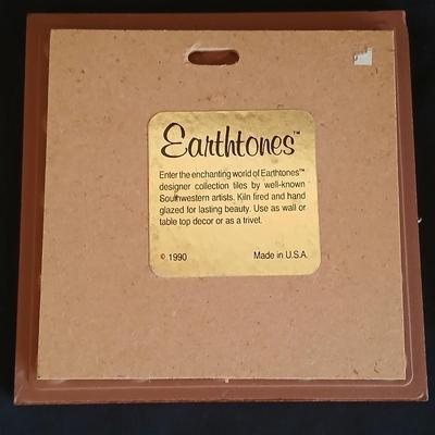 Kitchen trivet tiles - Signed - Earthtones designer tiles by well-known southwestern artists