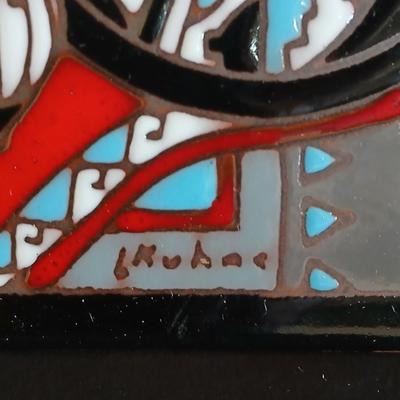 Kitchen trivet tiles - Signed - Earthtones designer tiles by well-known southwestern artists