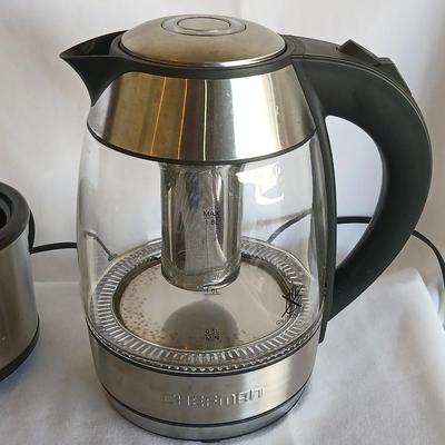 Chefman electric kettle and a crockpot stoneware slow cooker little dipper