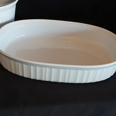 Corning baking oven proof dishes with mainstays plate and bowl
