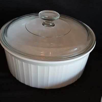 Corning baking oven proof dishes with mainstays plate and bowl