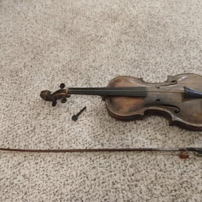 Antique Violin fiddle Amati, Peslini 1820 marked inside - Joh Bapt Schweitzer VIOLIN H Amati Pestini