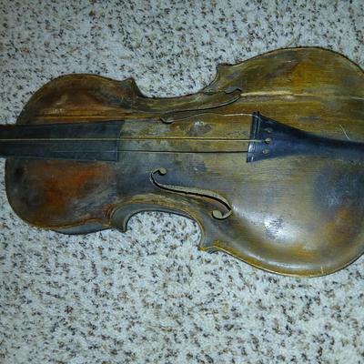 Antique Violin fiddle Amati, Peslini 1820 marked inside - Joh Bapt Schweitzer VIOLIN H Amati Pestini