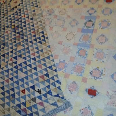 Two antique handmade quilts