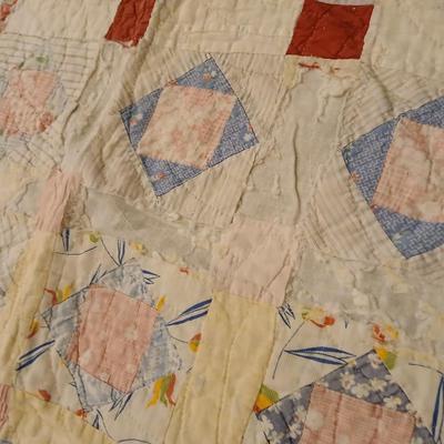 Two antique handmade quilts
