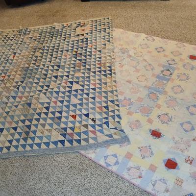 Two antique handmade quilts