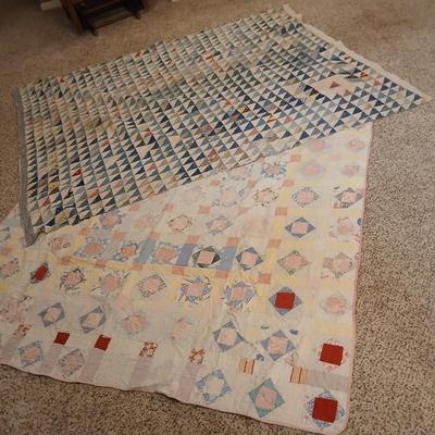 Two antique handmade quilts