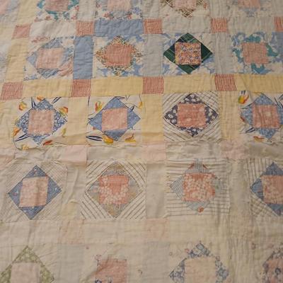 Two antique handmade quilts