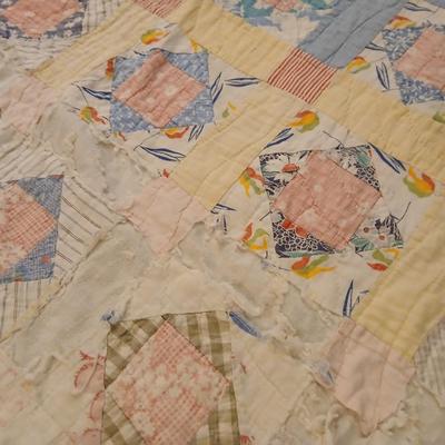 Two antique handmade quilts