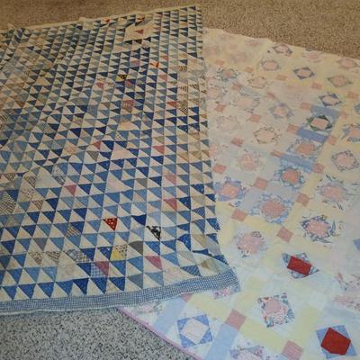 Two antique handmade quilts