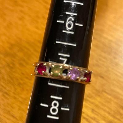 Multi-stone ring in 10k