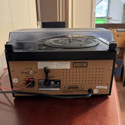 Jensen 3-Speed Stereo Turntable with CD and Cassette Music System - Collection of Vinyl included (UB-DZ)