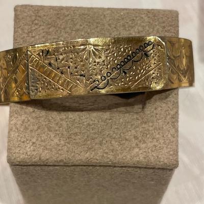 Copper color bracelet and ring