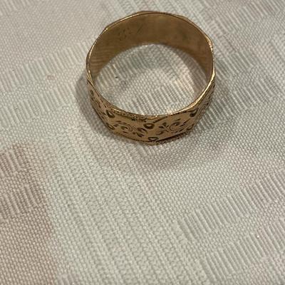 Copper color bracelet and ring