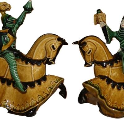 CERAMIC ARTS STUDIO MEDIEVAL PAIR LADY ROWENA AND ST. GEORGE