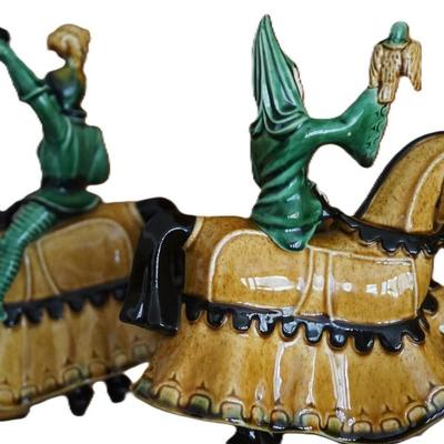 CERAMIC ARTS STUDIO MEDIEVAL PAIR LADY ROWENA AND ST. GEORGE