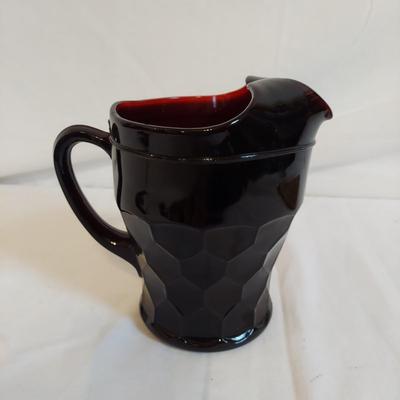 Red/Purple Pitchers, Creamers and Vase (LR-KD)