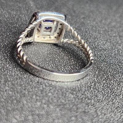 Brand New 14k White Gold 1.81 Cttw Tanzanite Diamond Ring Size 12